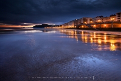 Playa de Zarautz de noche